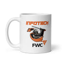 Taza blanca brillante LOGO