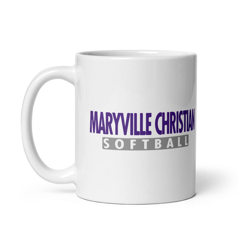 MSC White glossy mug (Softball)