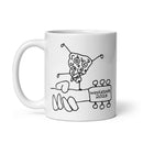 Taza blanca brillante de Woolstock