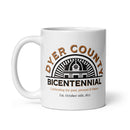 Taza DCB blanca brillante