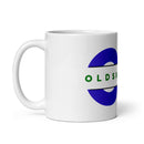 Taza blanca brillante OLD SKOOL