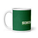 SJC White glossy mug