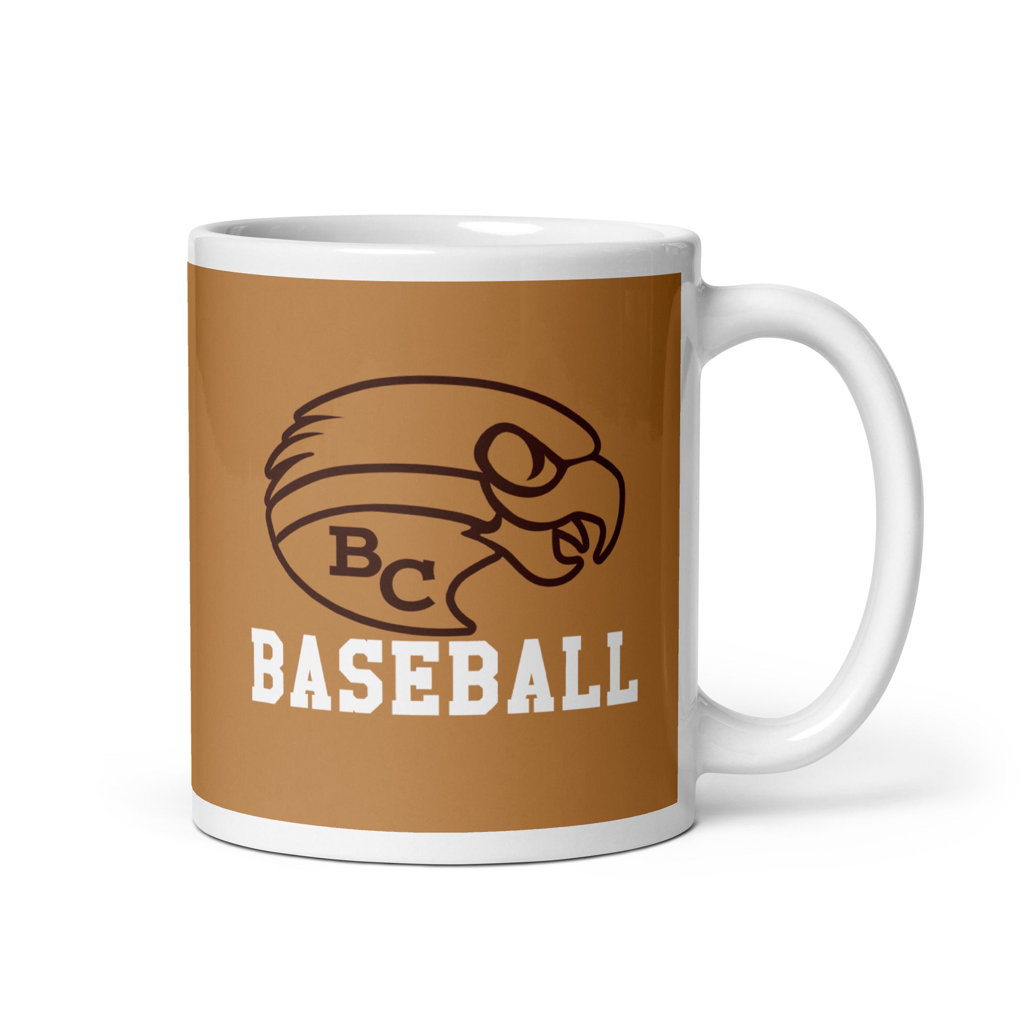 Taza blanca brillante Beca Baseball