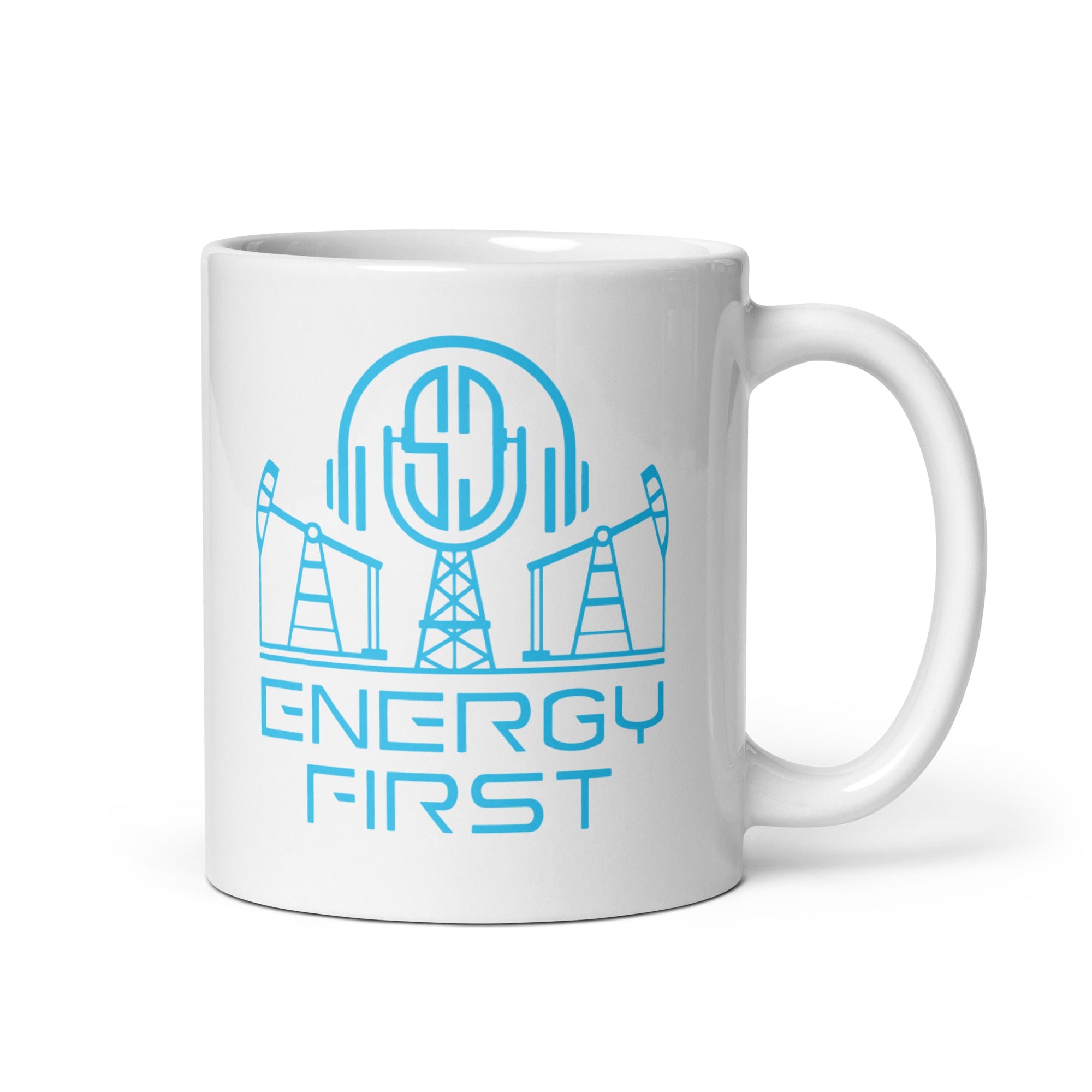 EF White glossy mug