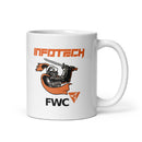 Taza blanca brillante LOGO