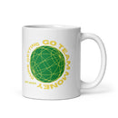 BuddaHead White glossy mug