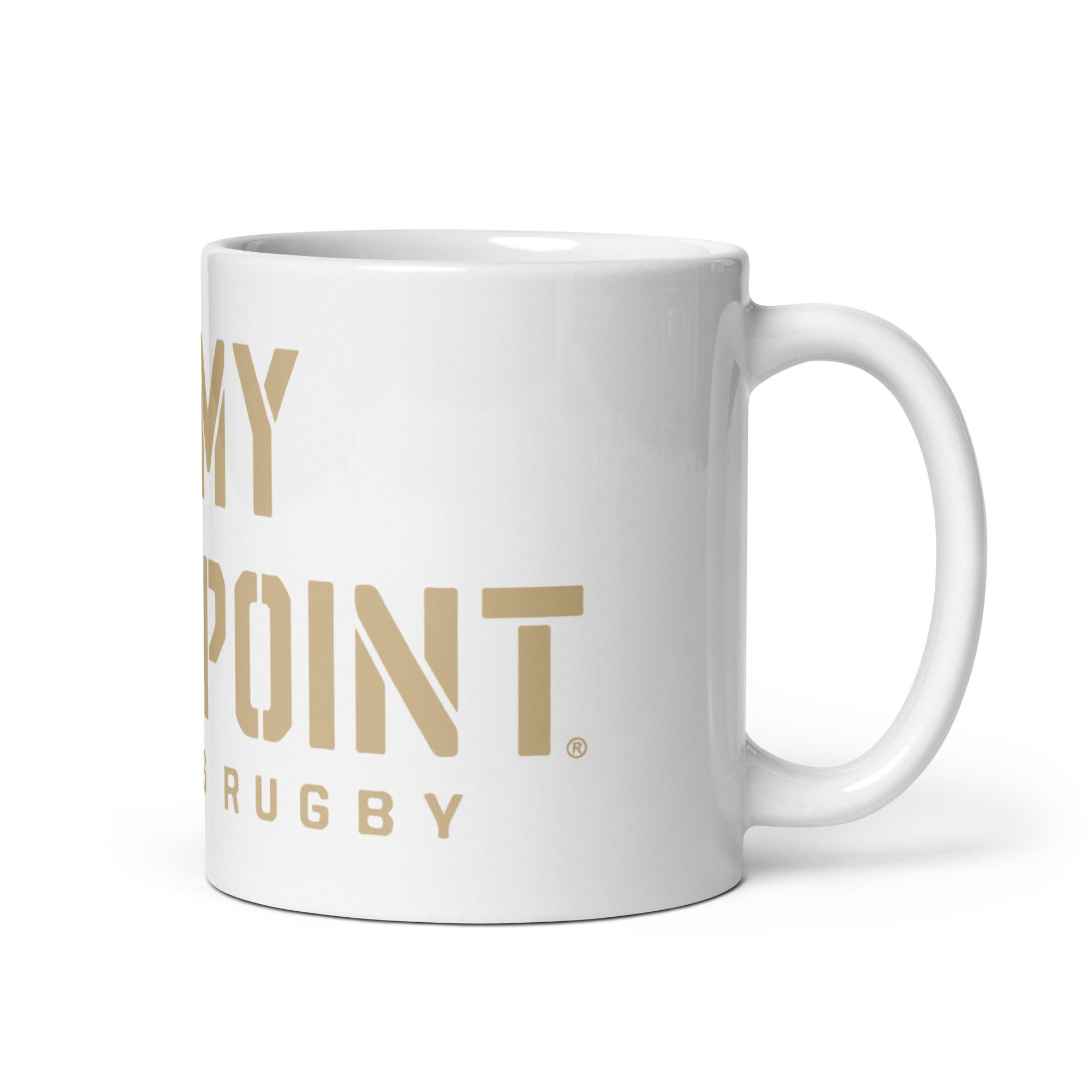 WAR White glossy mug