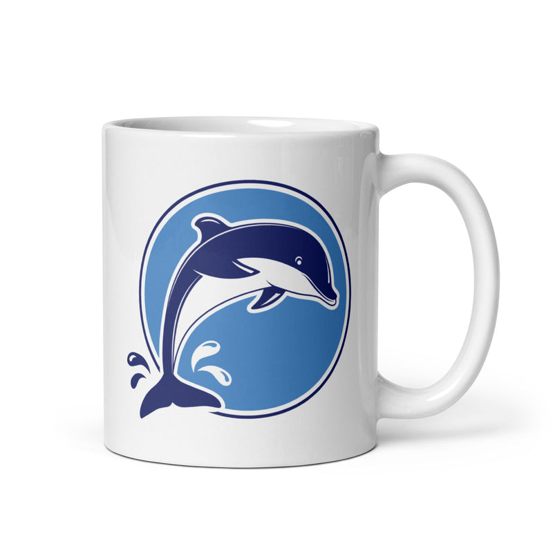 FE White glossy mug