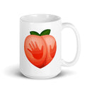 Taza blanca brillante Peach Curse