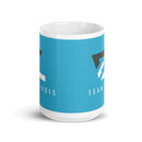 Taza blanca brillante del equipo Exodis