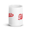 Taza blanca brillante Titans Fastpitch