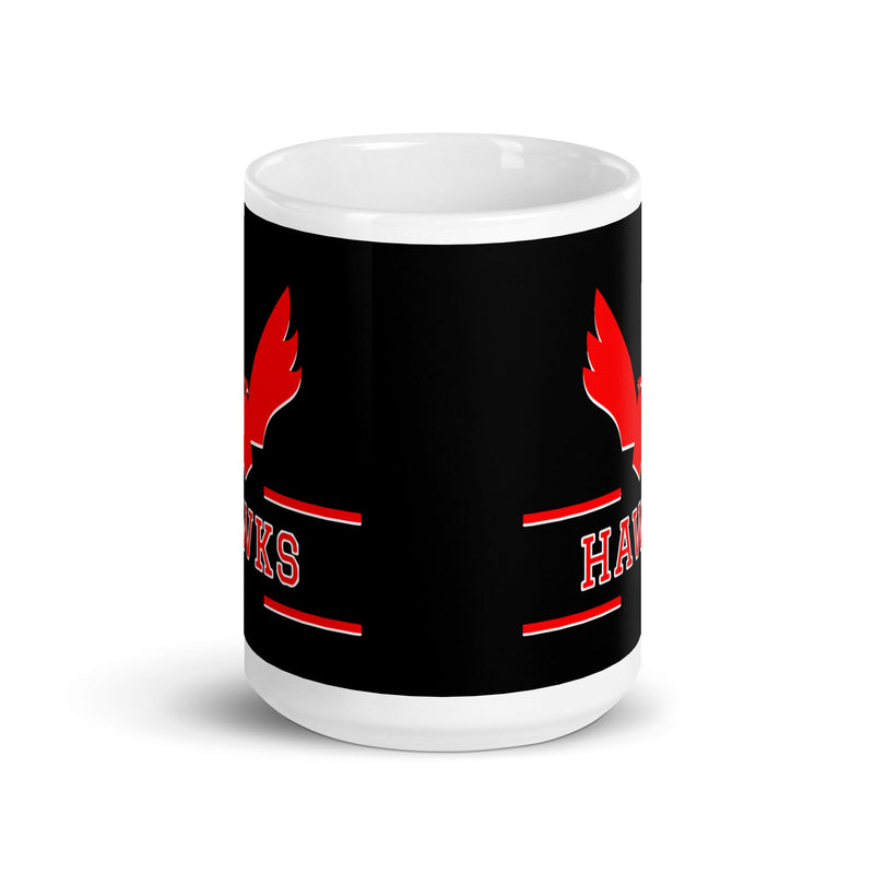 HHH Hawks White glossy mug