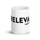 Relevant Law White glossy mug