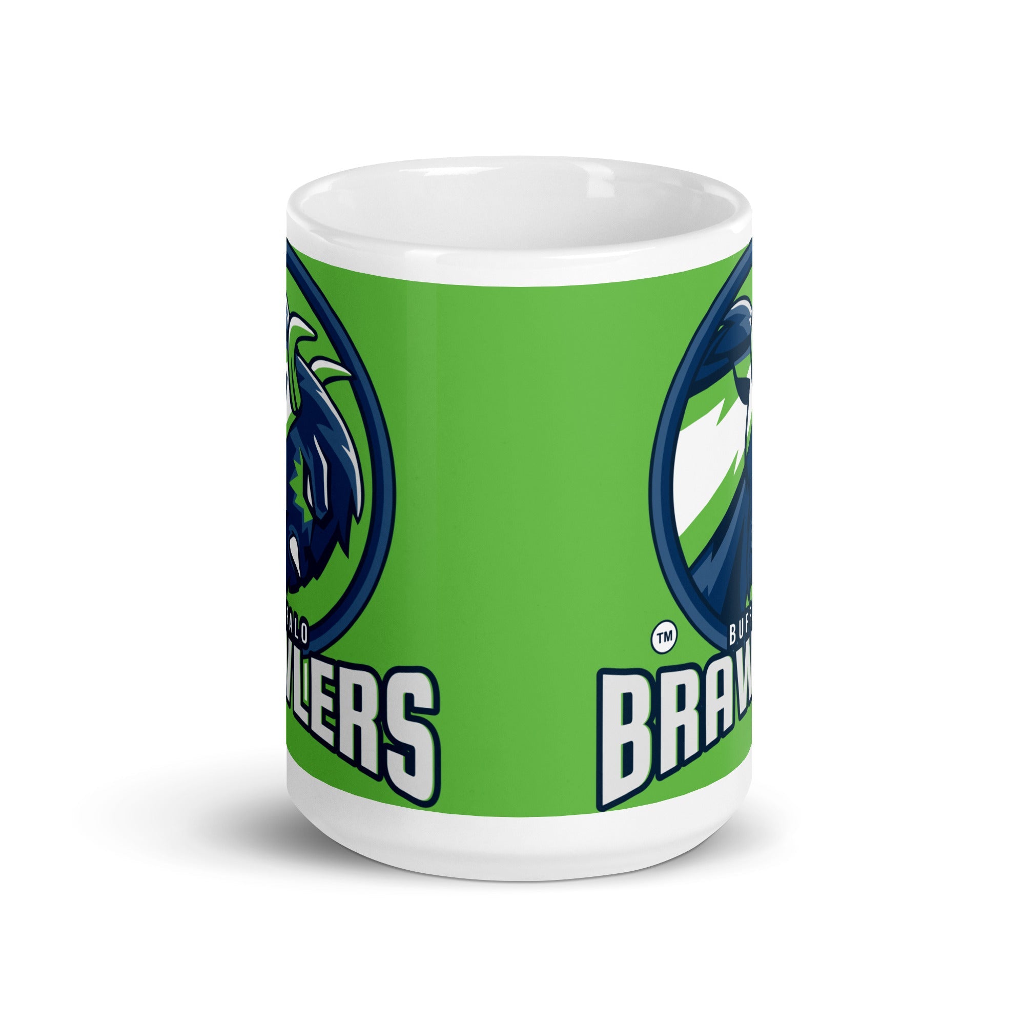 BUFFALO BRAWLERS White glossy mug
