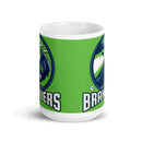 BUFFALO BRAWLERS White glossy mug