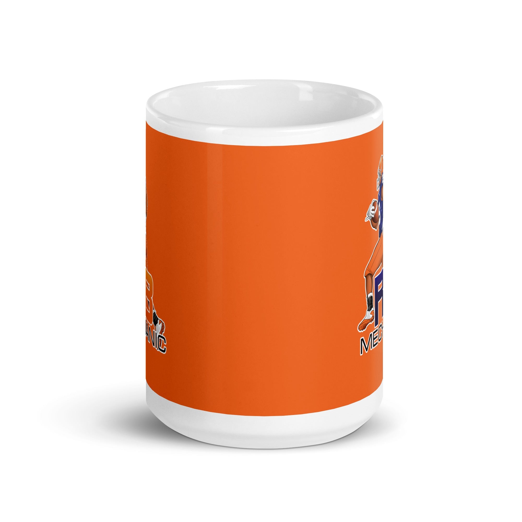 RBM White glossy mug