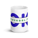 Taza blanca brillante OLD SKOOL