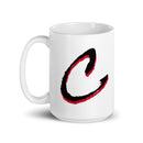 CV White glossy mug