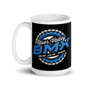River Valley BMX White glossy mug