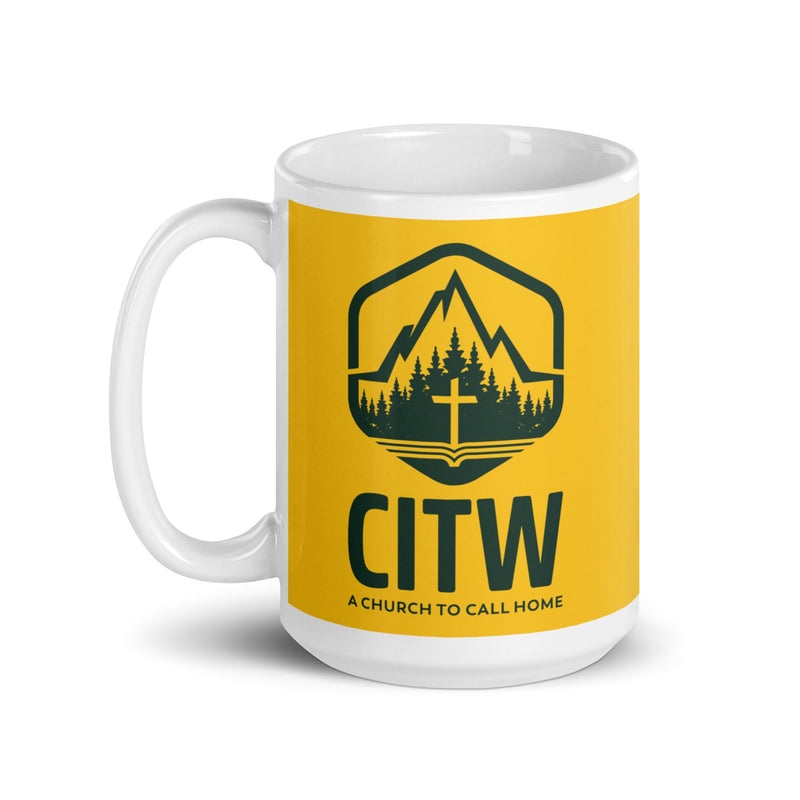 Taza blanca brillante CIW