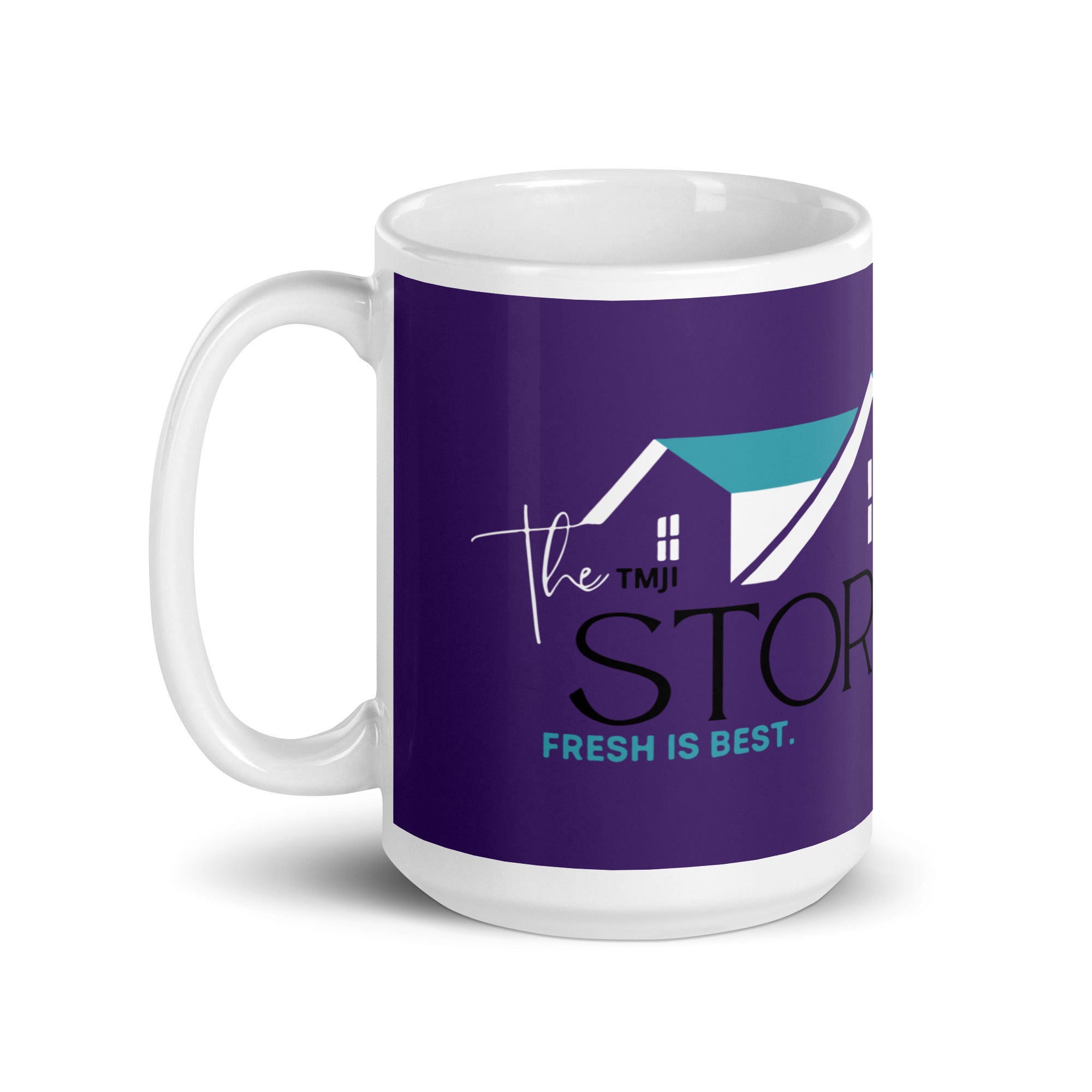 Taza blanca brillante TMJI