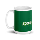 SJC White glossy mug