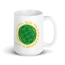 BuddaHead White glossy mug