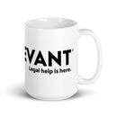 Relevant Law White glossy mug