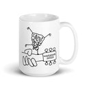 Taza blanca brillante de Woolstock