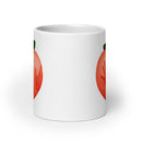 Taza blanca brillante Peach Curse