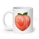 Taza blanca brillante Peach Curse