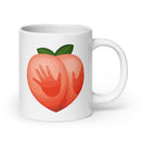 Taza blanca brillante Peach Curse