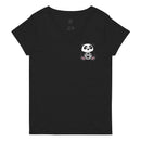 Camiseta de mujer con cuello en V reciclada p4 (Panda)