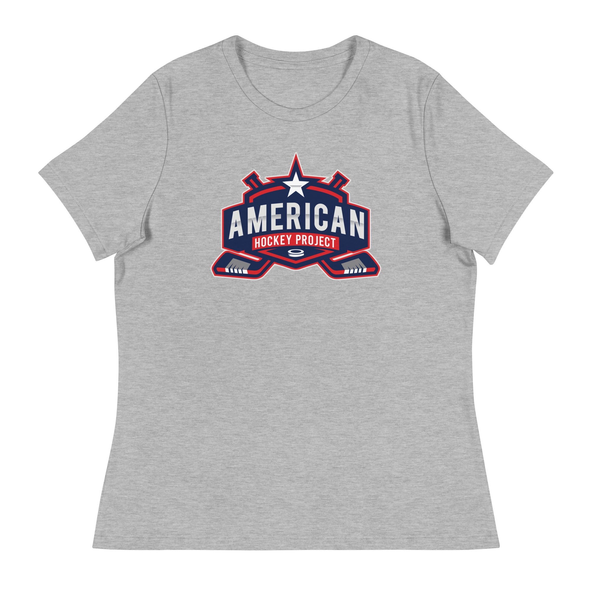 Camiseta relajada para mujer del proyecto de hockey americano