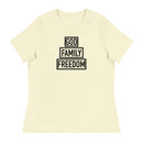 Camiseta relajada para mujer Thriving Faith (Dios, familia, libertad)