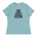 Camiseta relajada para mujer Thriving Faith (Dios, familia, libertad)