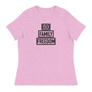 Camiseta relajada para mujer Thriving Faith (Dios, familia, libertad)