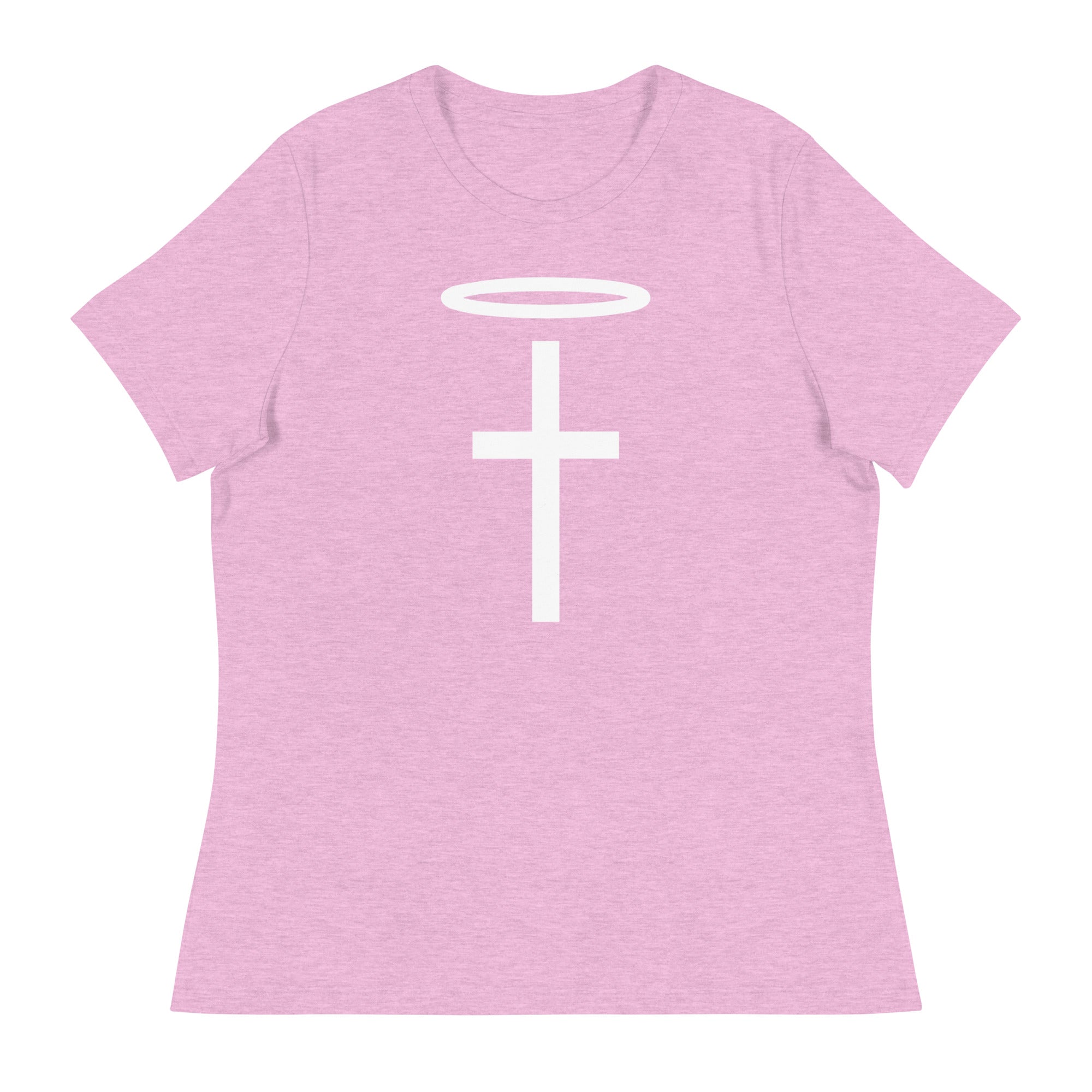 Thriving Faith Women's Relaxed T-Shirt (Halo & Cross)