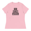 Camiseta relajada para mujer Thriving Faith (Dios, familia, libertad)