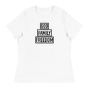 Camiseta relajada para mujer Thriving Faith (Dios, familia, libertad)
