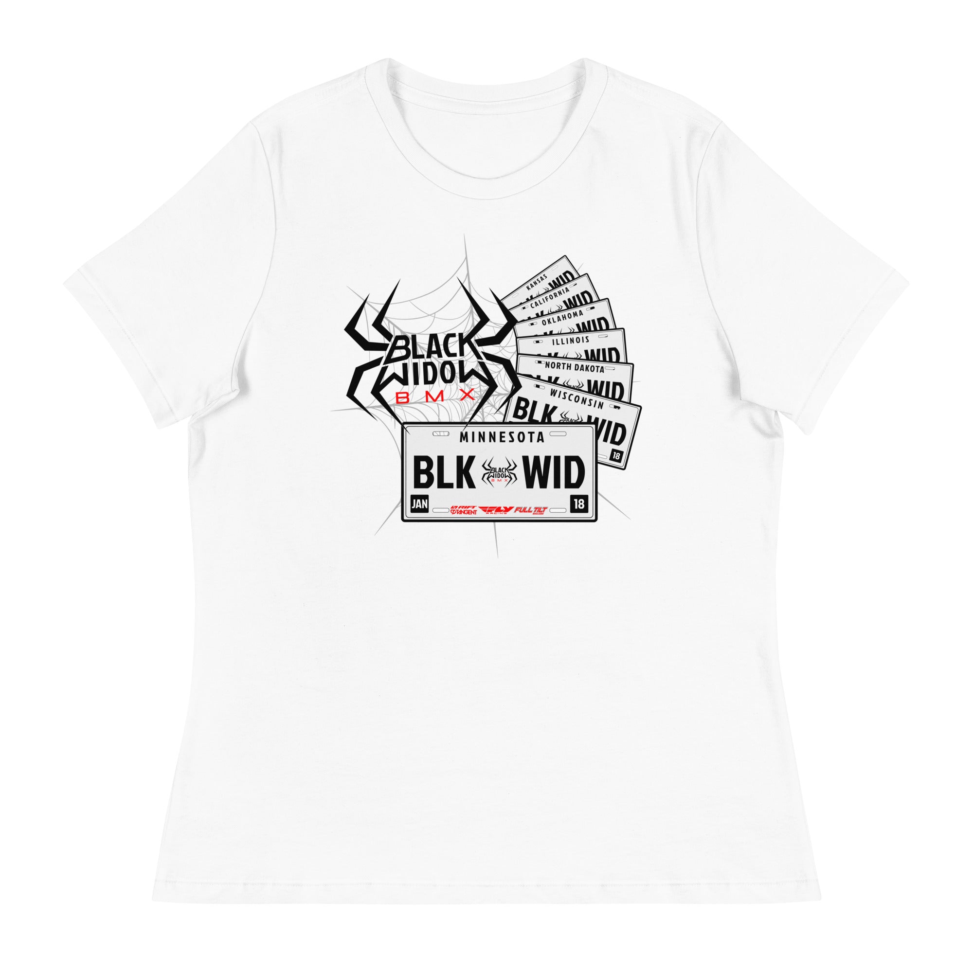 BW Women's Relaxed T-Shirt (Plates)