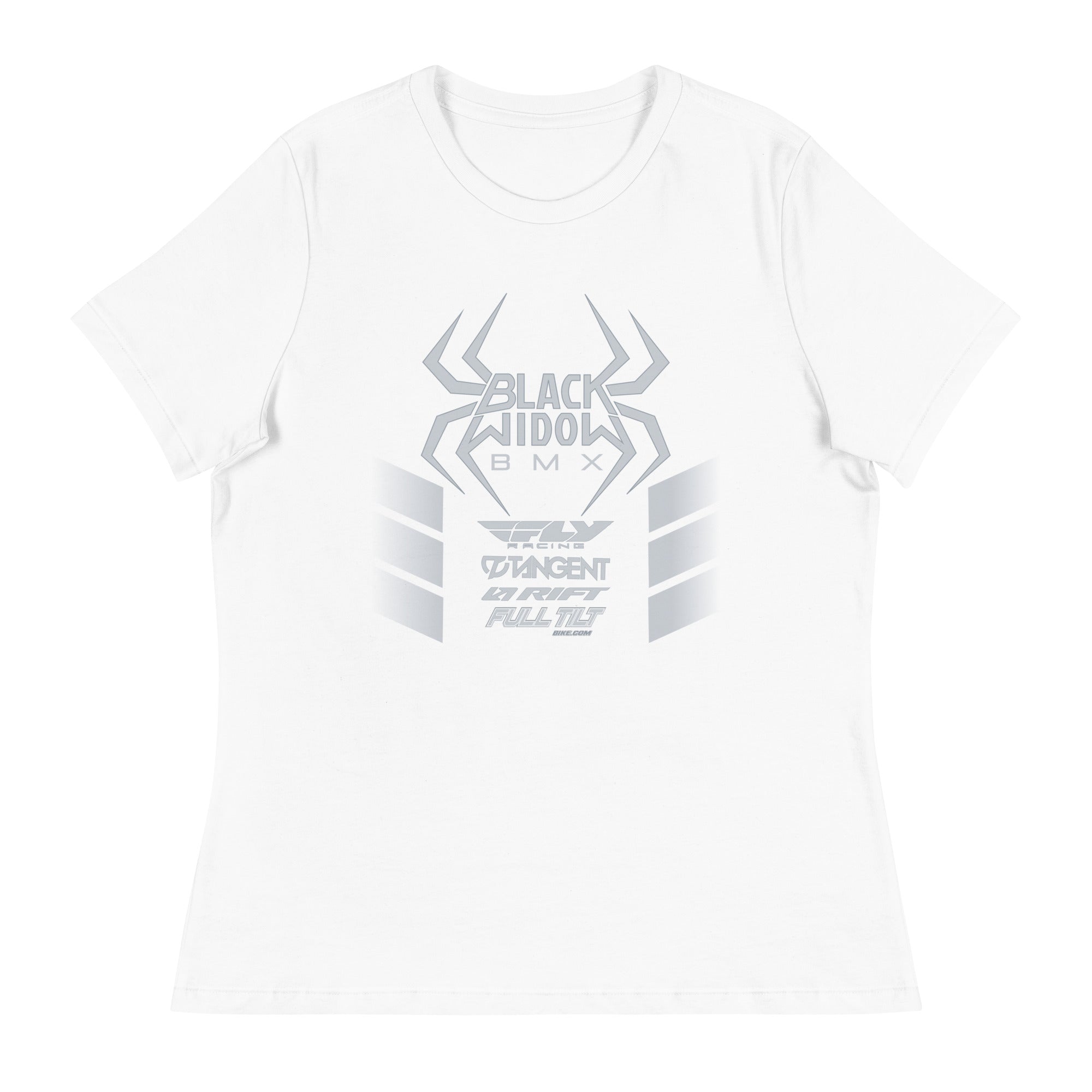 BW Women's Relaxed T-Shirt (White outline)