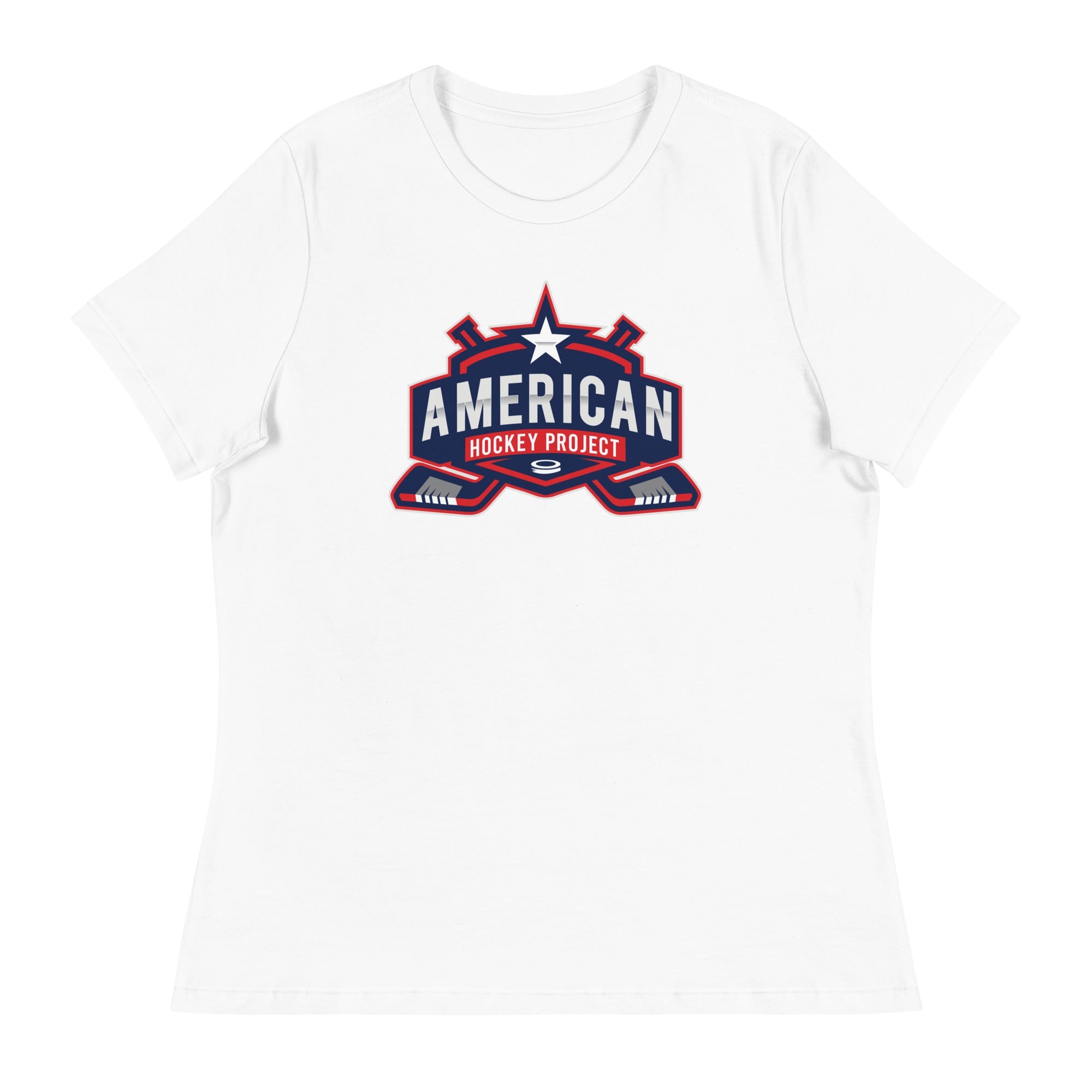 Camiseta relajada para mujer del proyecto de hockey americano