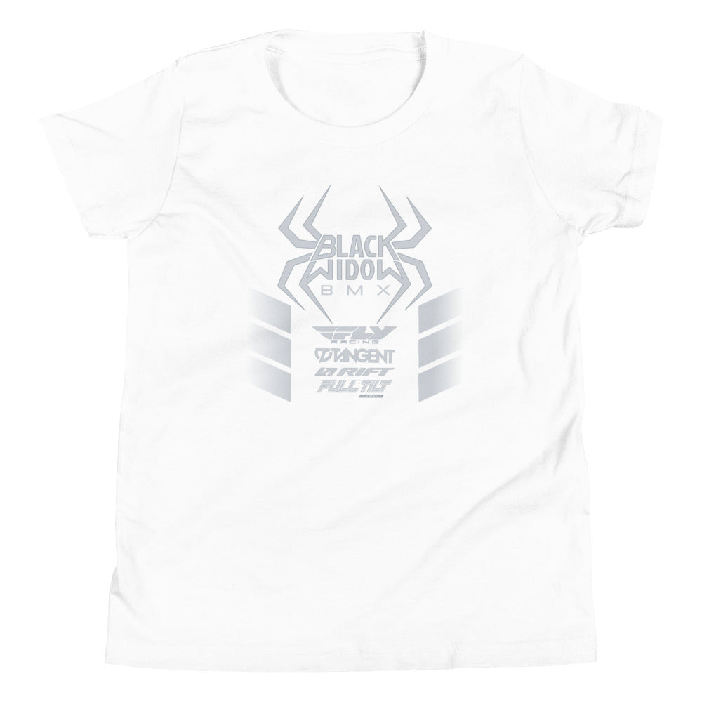 BW Youth Short Sleeve (White outline)